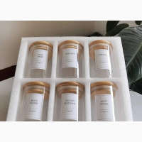 400ml 6 Pieces High Borosilicate Round Glass Jar
