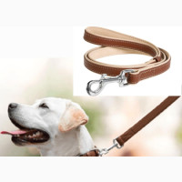 CC Collar Soft Leather Lead, Brown (W-18mm, L-122cm) Medium