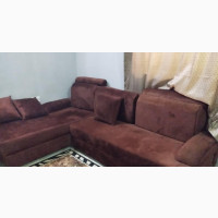 L Shape 5 Seater Coffee Brown Chair, a Month Used
