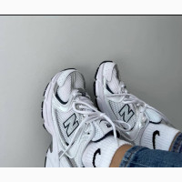 New Balance 530 White Silver Navy Sneaker