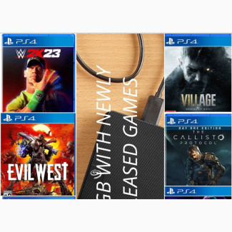 500GB Harddrive + W2k23, Efootball 24 + 10 Games For Hack Ps4