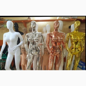 Female Mannequins in Gold, Rose Gold, Silver, and White