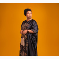 Stunning Silk Bubu Gown - Fully Stoned