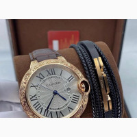 Cartier Leather Watch and Bracelet Set