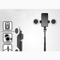 Tripod Stand With Double Ring Light and Remote