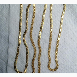 Tested 18karat Gold Necklace Mixed Carpet and Blade Design