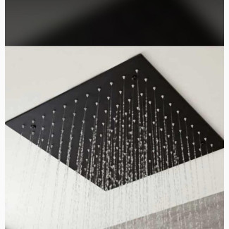 Black 40cm Shower Rose