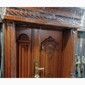 4ft Main Entrance Copper Door With Cap and Pillar
