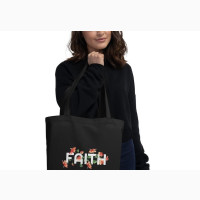 Faith Tote Bag | Canvas Tote Bag | Shoulder Tote Bag | Flora