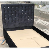 Black Shade Padded Bedframe - Stylish and Durable