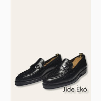Croc Skin Leather Belgian Loafer