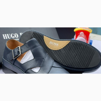 Hugo Boss Men#039;s Sandals - Classic Style, Leather Upper, Brand New