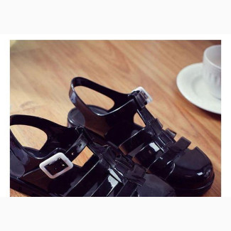 Kids Jelly Sandals- Black