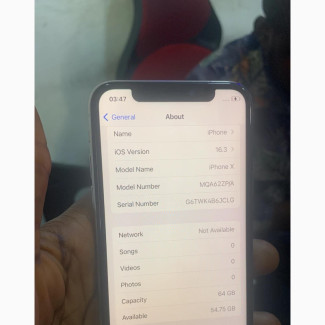 IPhone X 64 GB Silver