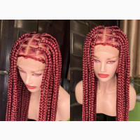 Burgundy Mini Box Braid Wig