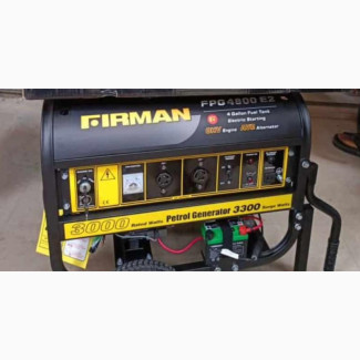 Firman Black Petrol Generator 100% Copper Coil 3.3kva