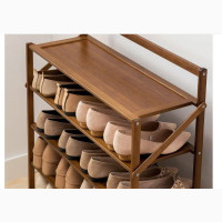 Foldable Wooden Shoe Rack