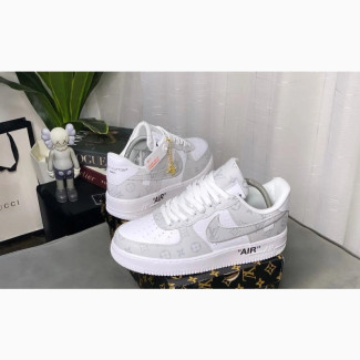 Nike Air Force 1 X Louis Vuitton Grey-White Monogram Sneaker