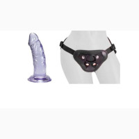 Strap On Harness With 6 Realistic Dildo Sex Toy