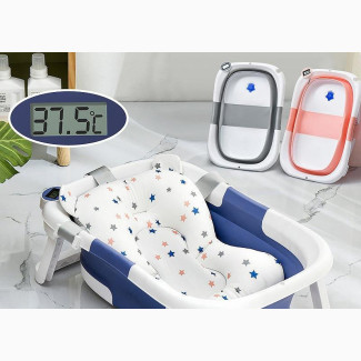 Baby Bathtub Portable With Baby Cushion, Bath Tub for Kids