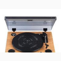 Intempo Revolve Turntable Vinyl Record Player, Oak