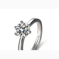 Stunning Silver and Zircon Engagement Rings - Unisex