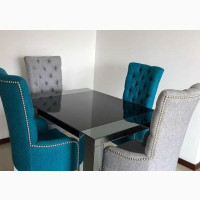 Local Wooden Dining Set by 4 With Center Table