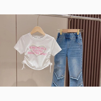 Girls Beaded Top and Palazzo Jeans - Brand New