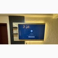 A 75 Inches TV With the TV Console