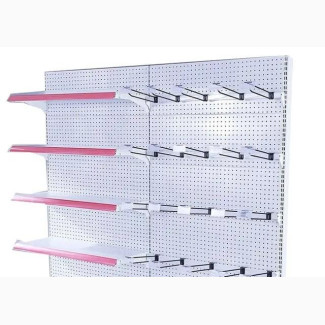 Single Sided Supermarket Shelve With Hook and Bar