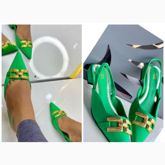 Low Heel Women Half Sandal With Pointed Mouth
