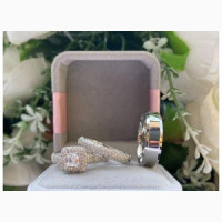 Sophisticated Couples Silver Wedding/Engagement Ring - Brand New
