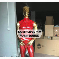 Male Fiberglass Chrome Mannequin