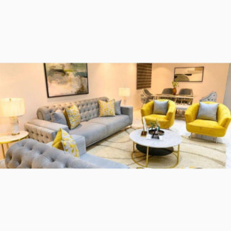 7-Seater Fabric Sofa with Center Table - Choose Your Colors