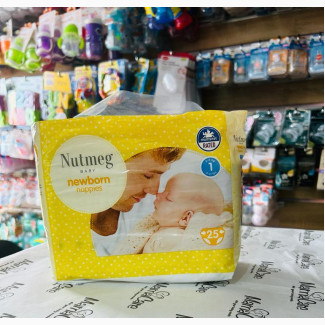 Nutmeg Newborn Nappies Size 1 25 Nappies