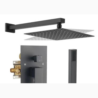 Concealed Black Shower for Bathroom