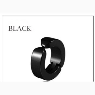 Black 1 PCS Ear Clip Non-Piercing Magnetic Earrings