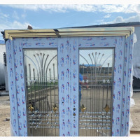 5ft Gold Stainless Glass Door