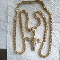 ITALY 750 Pure 18krt Gold Franco Wit Angel Pendant