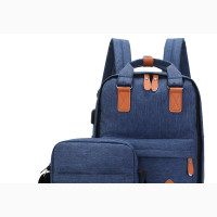 Unique 3pcs USB Charging Laptop Backpack