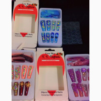 Gorgeous Long Press on Nails with Stones - 24 Pieces