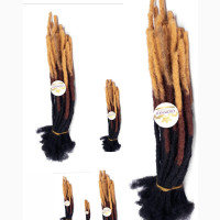 16” Golden Brown Tips Dreadlocks Extensions