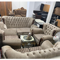 Exotic 6 Seater Living Room Fabric Made Sofa Chair