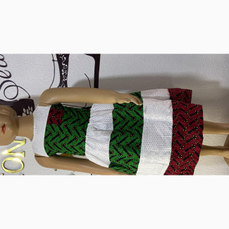 Ankara Prints and Lace Gown