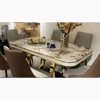 6-Seater Marble Dining Table