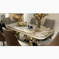 6-Seater Marble Dining Table