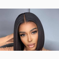 12 Virgin Human Hair Straight Bob Wig
