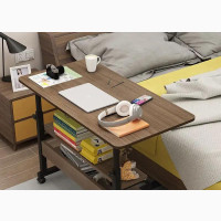 Double Layer Laptop Table With Wheel