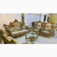 Luxurious 7 Seater Living Room Fabric Made Sofa Chair Set