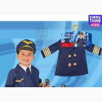 Pilot Career Costume - Dress Up Pretend Play - Unisex - Blue